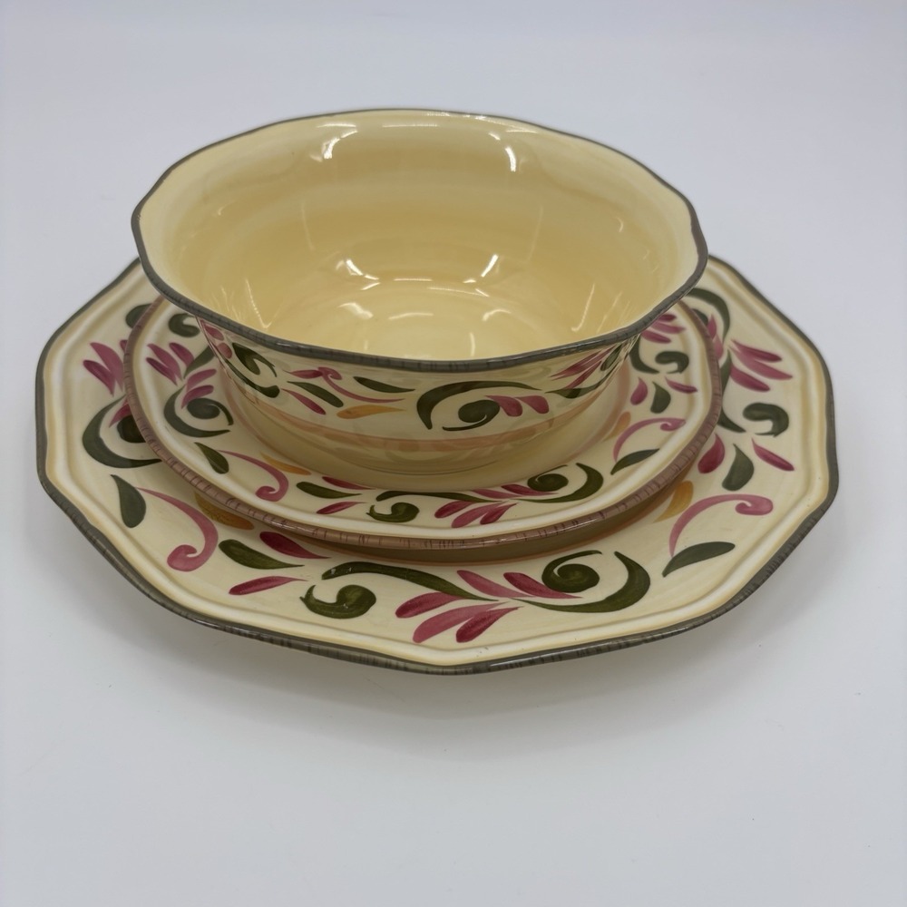 Gibson Designs "HERITAGE PARK" 1 Place‎ Setting Bowl Lunch Dinner Plate Retired